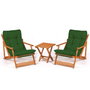 Hanah Home My007 - Conjunto de Jardín de 3 Piezas Verde y Natural